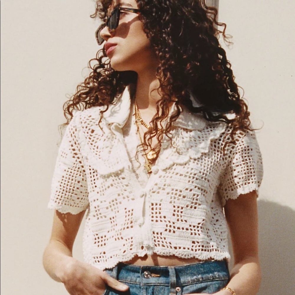 ✨H.P.✨ NWTS FP ROSARITA CROCHET TOP (M)